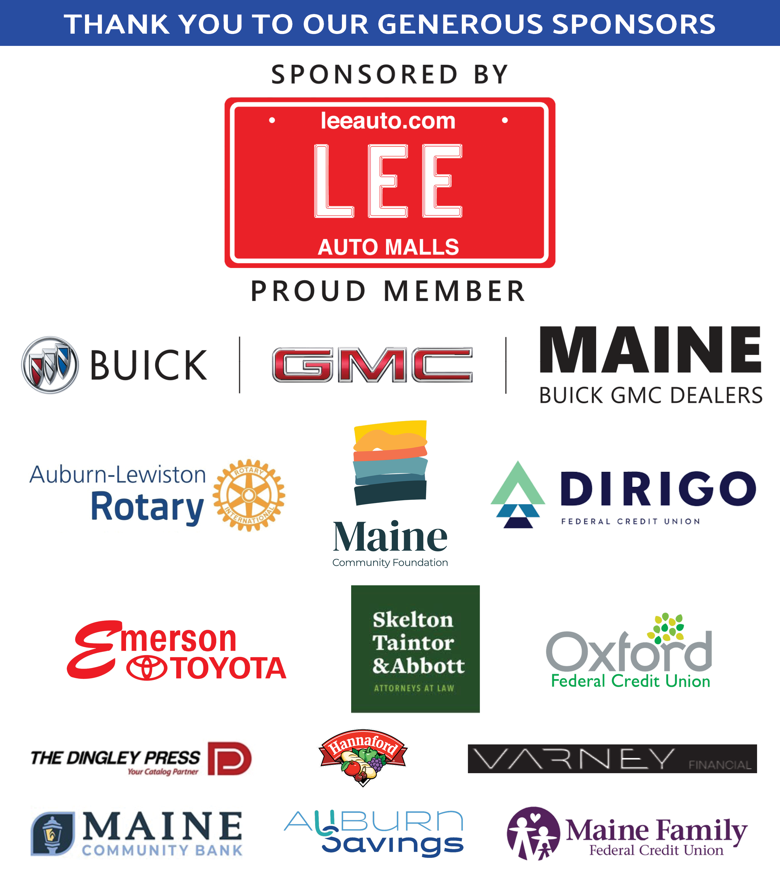 2025 Backpack sponsors