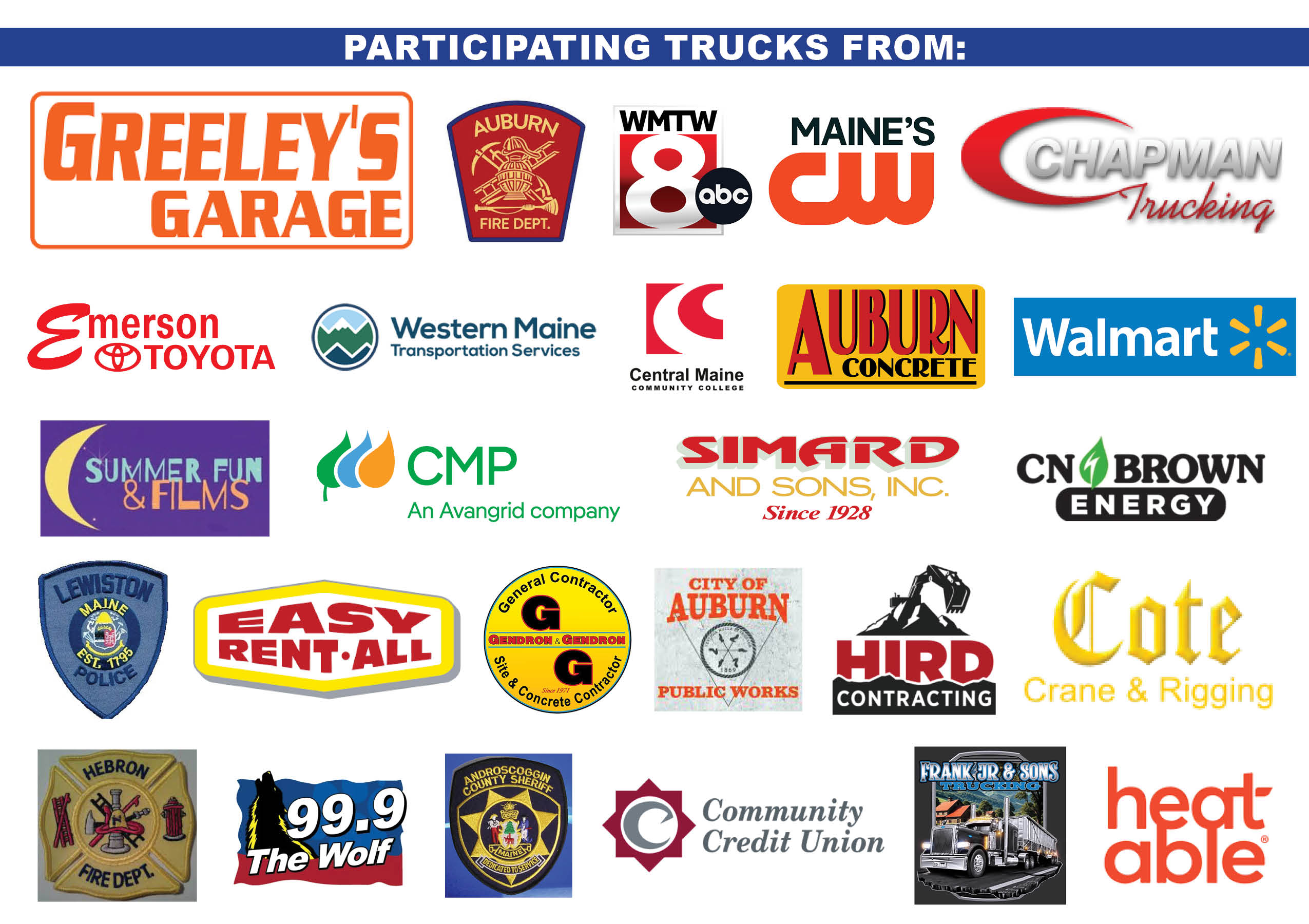 2025 Touch A Truck Participants